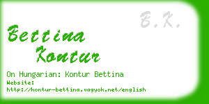 bettina kontur business card